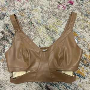 Brown cutout top